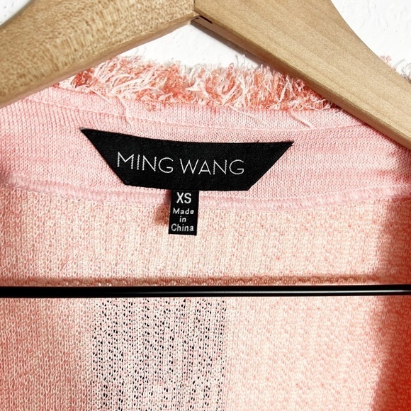 MING WANG PLUMERIA MAGNOLIA TWIG BLAZER JACKET SIZE XS PINK BEIGE BRAND NEW - Picture 5 of 7